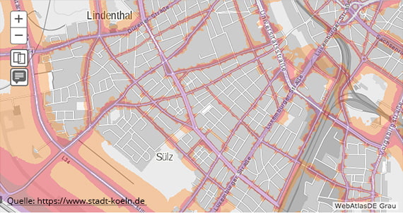 Lärmkarte Sülz - Goost Immobilien