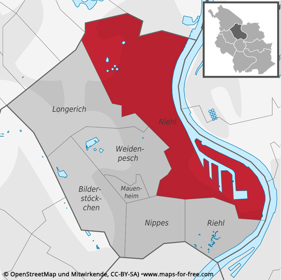 Wohnen Köln Niehl Karte