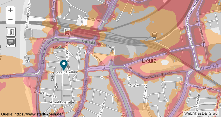 Lärmkarte Köln-Deutz
