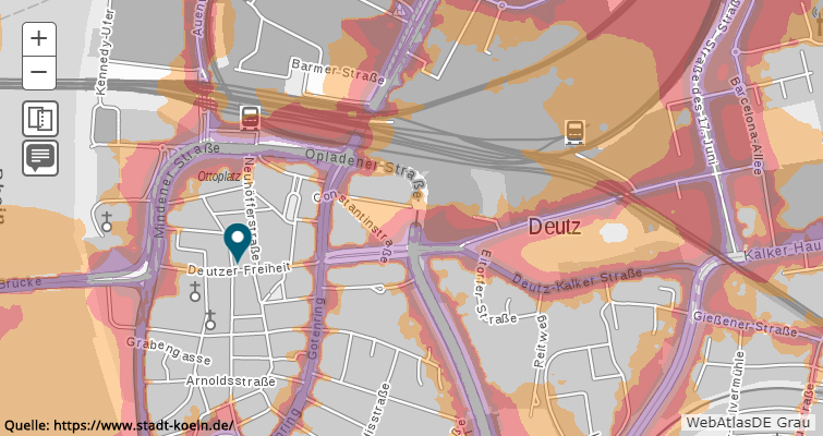 Lärmkarte Wohnen und Leben in Deutz