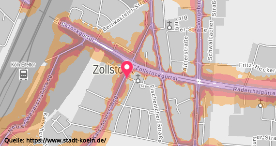 Lärmkarte Veedel Köln Zollstock | Goost Immobilien