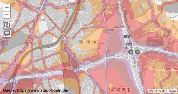 Lärmkarte Köln Buchheim