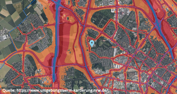 Lärmkarte Veedel Köln Vogelsang