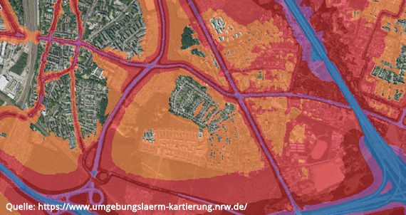 Lärmkarte, Veedel Köln Ostheim