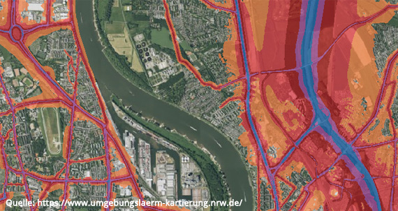 Wohnen Köln-Stammheim, Veedel Stammheim, Lärmkarte