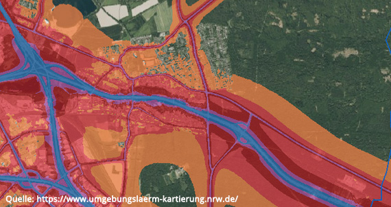 Lärmkarte von Rath/Heumar, Immobilienmakler Christian Goost, Goost Immobilien