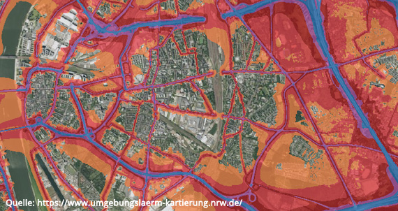 Lärmkarte von Köln Vingst, Immobilienmakler Köln, Immobilien