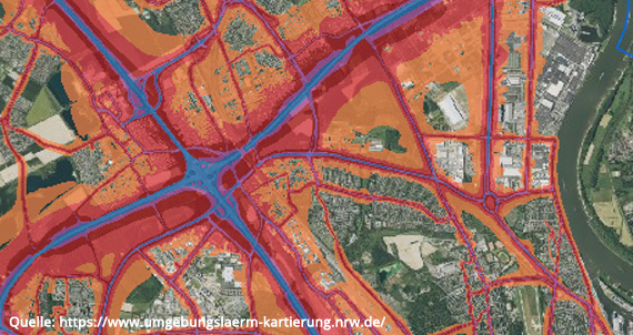 Lärmkarte von Köln Longerich, Immobilienbüro Goost, Kölner Immobilienmakler