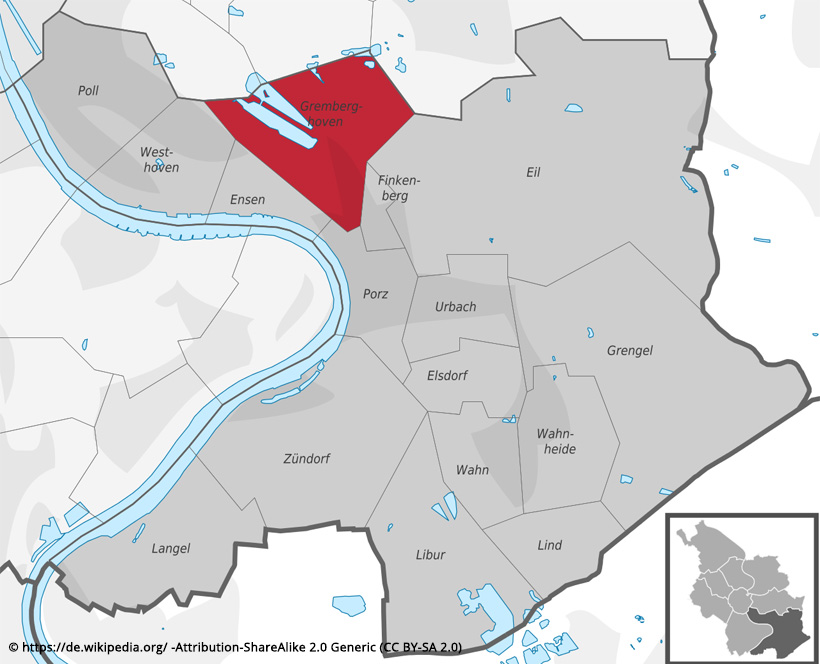 Lage des Veedels Gremberghoven I Immobilienmakler Köln