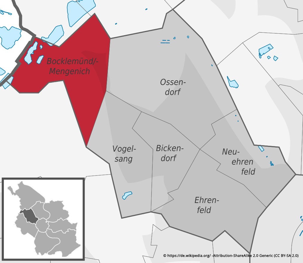 Lage von Köln Bocklemünd/ Mengenich I Immobilienmakler Goost