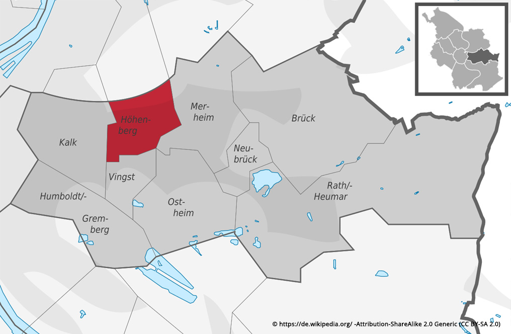Lage von Köln Höhenberg I Immobilienmakler Christian Goost