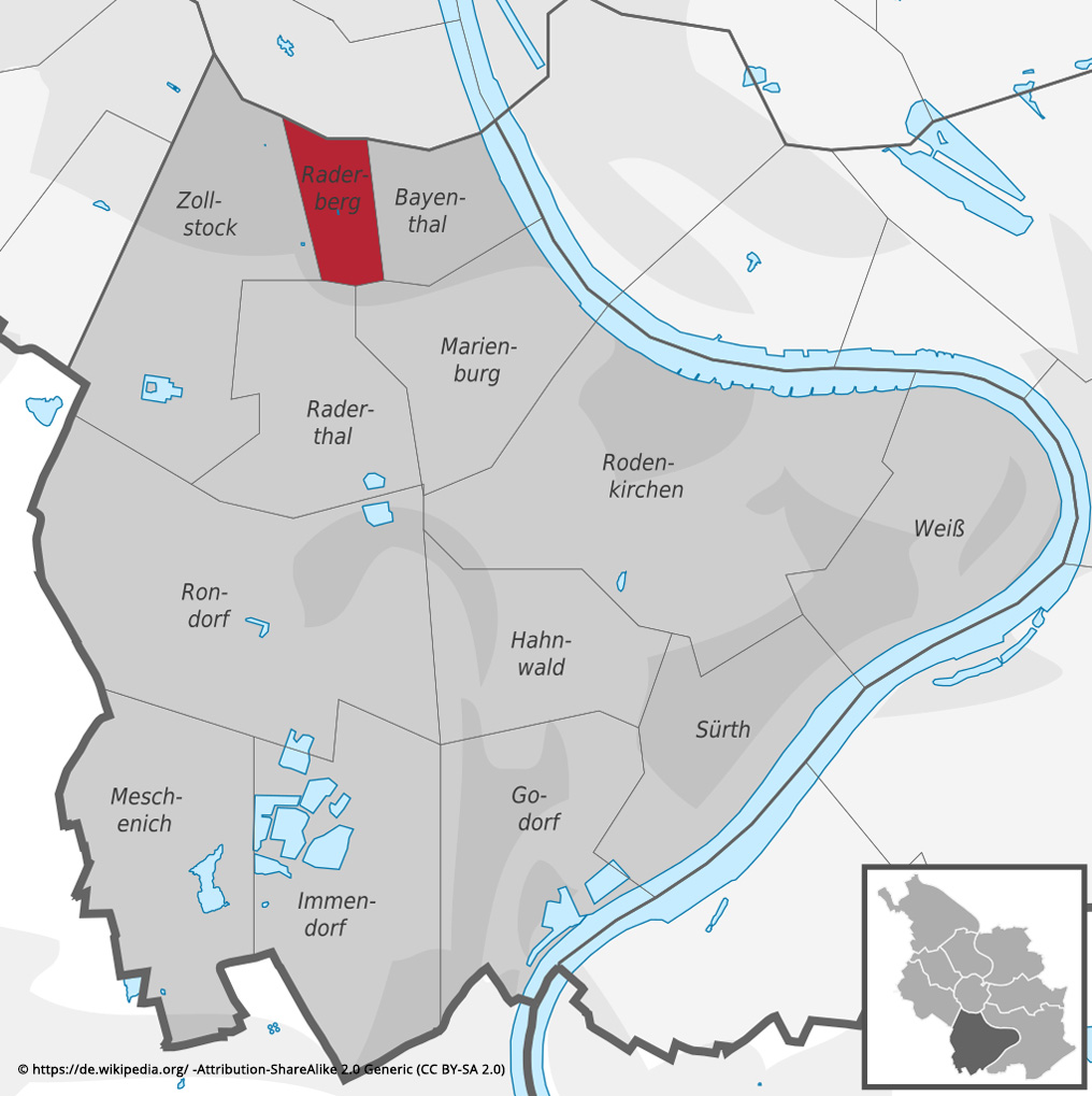 Lage von Köln Raderberg I Immobilienmakler Köln Christian Goost