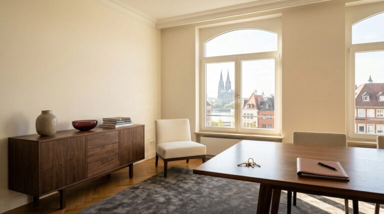 Eine gut vorbereitete Besichtigung Hausverkauf Koeln schafft Vertrauen und hilft dabei, Käuferfragen zur Immobilie souverän zu beantworten.